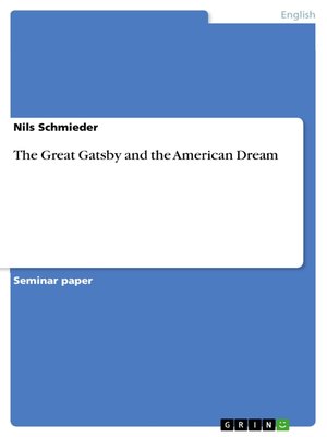cover image of The Great Gatsby and the American Dream